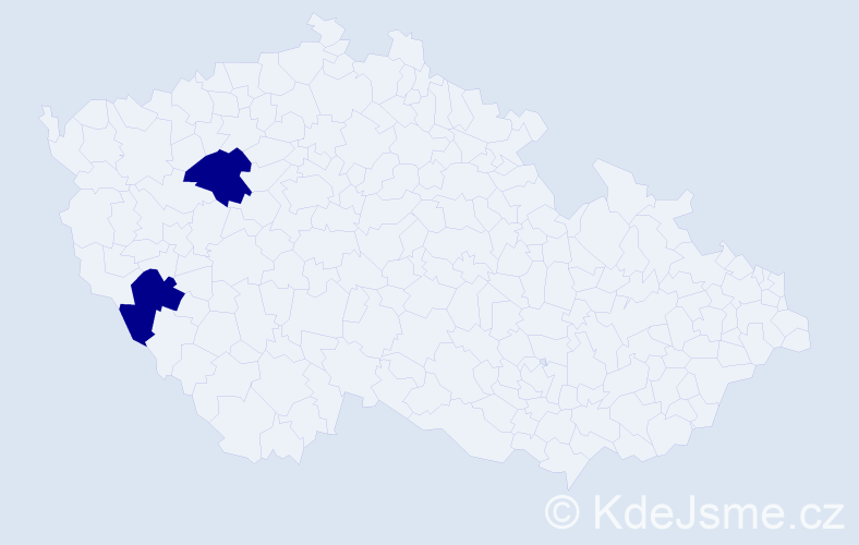Příjmení: 'Metyk', počet výskytů 2 v celé ČR