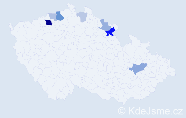 Příjmení: 'Štelzig', počet výskytů 18 v celé ČR