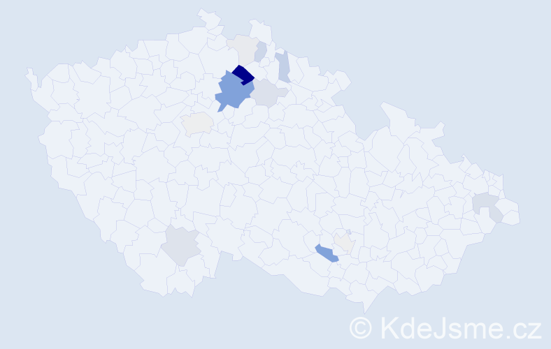 Příjmení: 'Čupíková', počet výskytů 35 v celé ČR