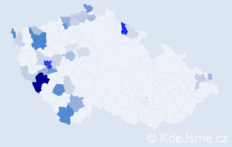 Příjmení: 'Huspeková', počet výskytů 113 v celé ČR