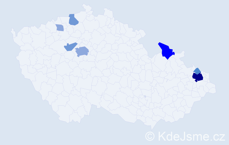 Příjmení: 'Odziomek', počet výskytů 19 v celé ČR