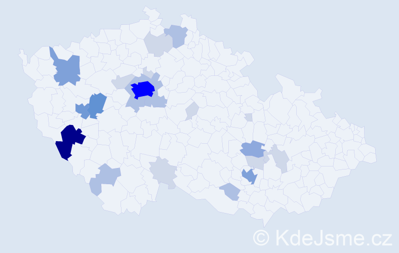 Příjmení: 'Ferus', počet výskytů 69 v celé ČR