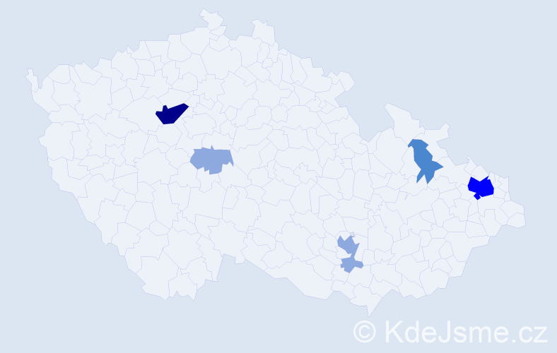 Příjmení: 'Kaps', počet výskytů 14 v celé ČR