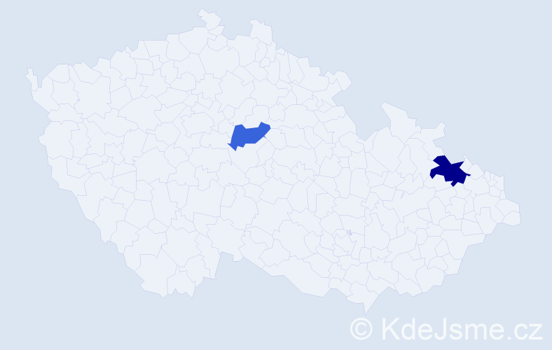 Příjmení: 'Quadri', počet výskytů 3 v celé ČR