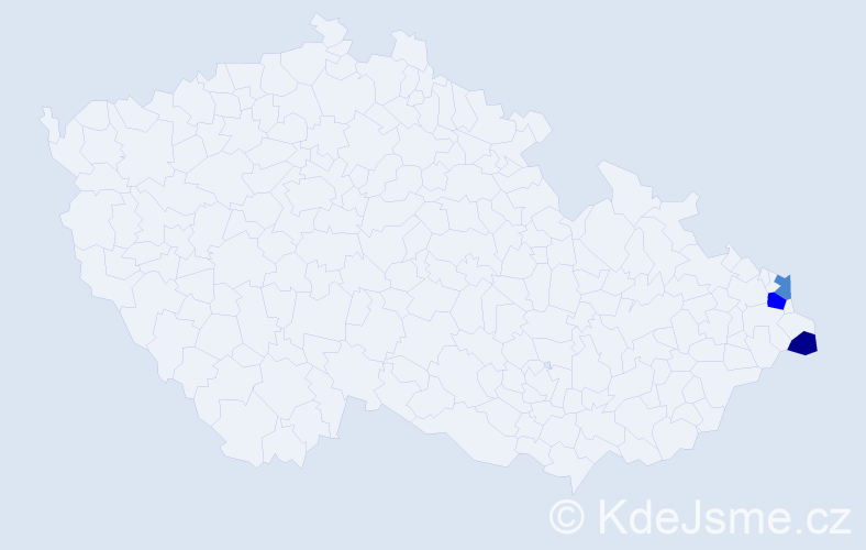 Příjmení: 'Szymutková', počet výskytů 6 v celé ČR