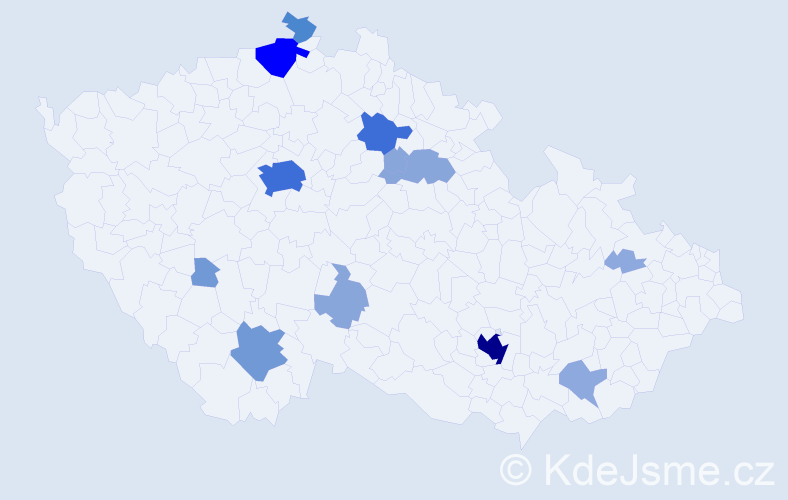 Příjmení: 'Prajs', počet výskytů 44 v celé ČR
