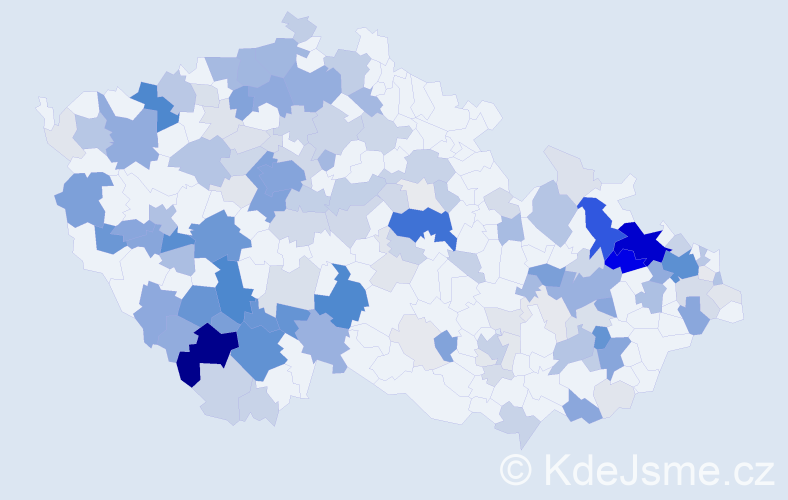 Příjmení: 'Pravda', počet výskytů 643 v celé ČR