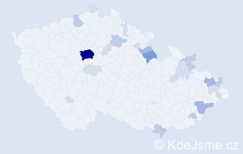 Příjmení: 'Korman', počet výskytů 59 v celé ČR
