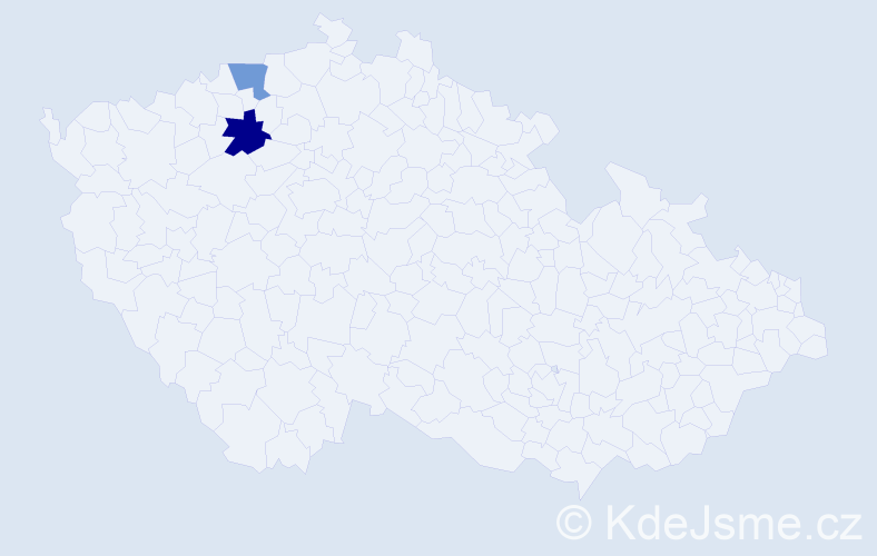 Příjmení: 'Köhr', počet výskytů 5 v celé ČR