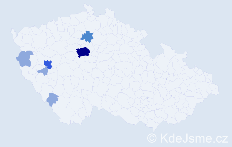 Příjmení: 'Šisl', počet výskytů 13 v celé ČR