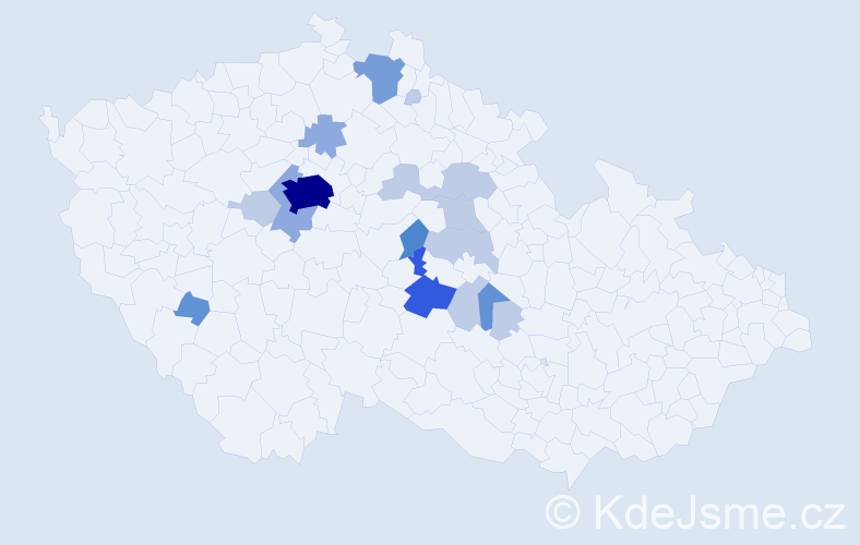 Příjmení: 'Satorie', počet výskytů 44 v celé ČR