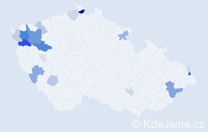 Příjmení: 'Kusík', počet výskytů 43 v celé ČR