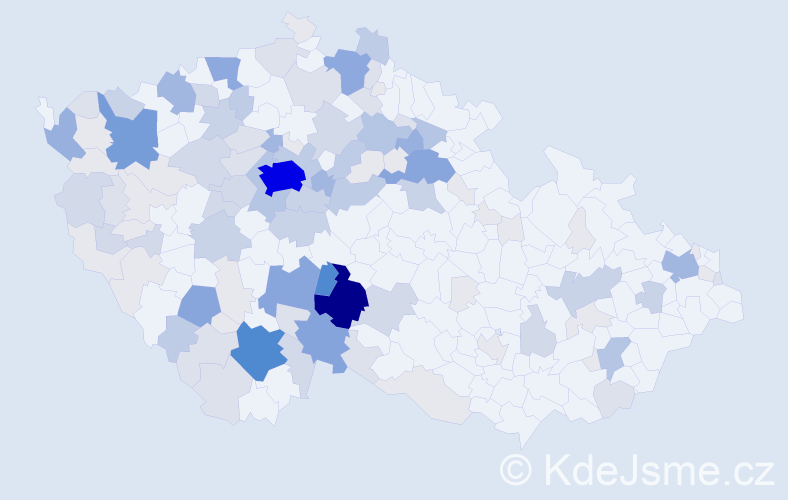 Příjmení: 'Plášilová', počet výskytů 444 v celé ČR