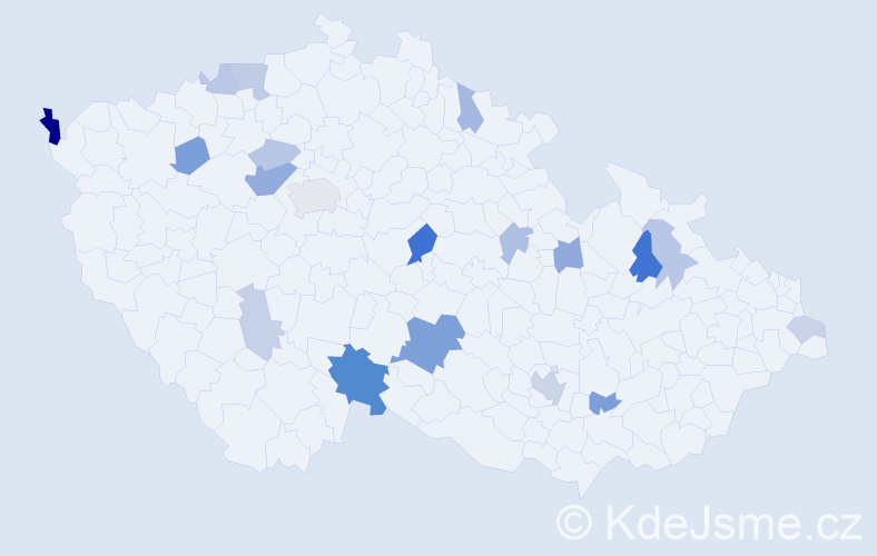 Příjmení: 'Supek', počet výskytů 42 v celé ČR