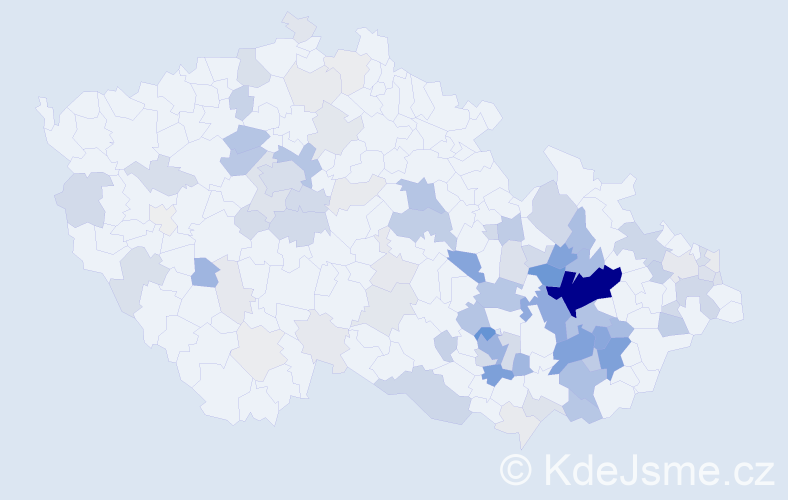 Příjmení: 'Dosoudilová', počet výskytů 407 v celé ČR