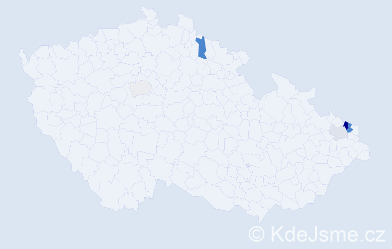 Příjmení: 'Papadimitriu', počet výskytů 21 v celé ČR