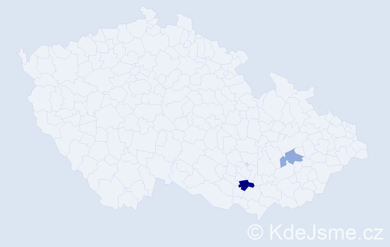 Příjmení: 'Kolarski', počet výskytů 3 v celé ČR