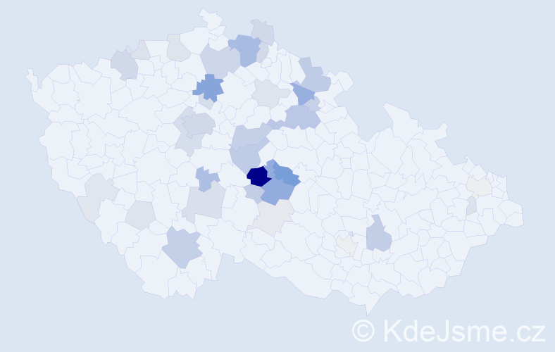 Příjmení: 'Dušátková', počet výskytů 123 v celé ČR