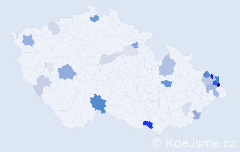 Příjmení: 'Biernat', počet výskytů 72 v celé ČR