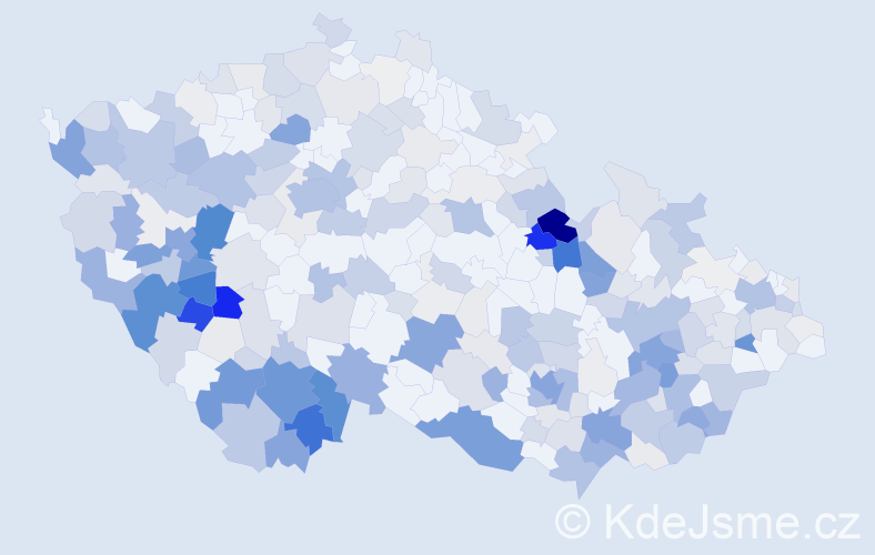 Příjmení: 'Čadová', počet výskytů 1109 v celé ČR