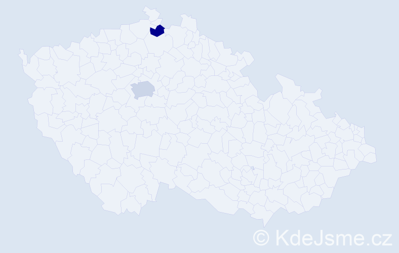 Příjmení: 'Postávková', počet výskytů 3 v celé ČR