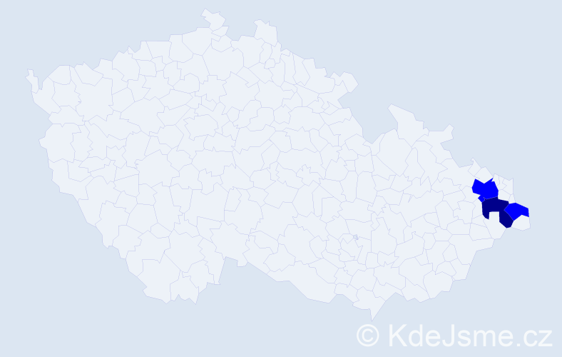 Příjmení: 'Koloczek', počet výskytů 4 v celé ČR