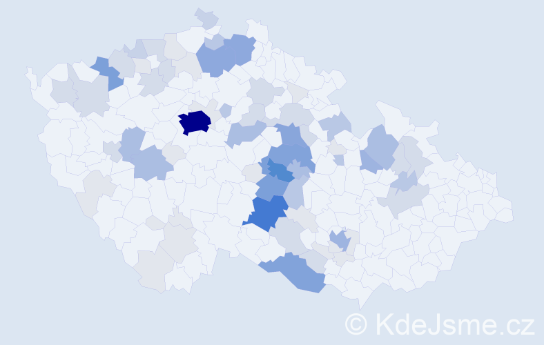 Příjmení: 'Vavroušek', počet výskytů 248 v celé ČR