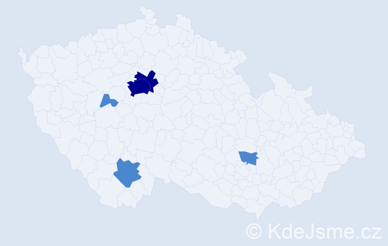 Příjmení: 'Curychová', počet výskytů 9 v celé ČR