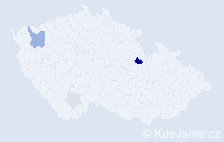 Příjmení: 'Kopfštein', počet výskytů 12 v celé ČR
