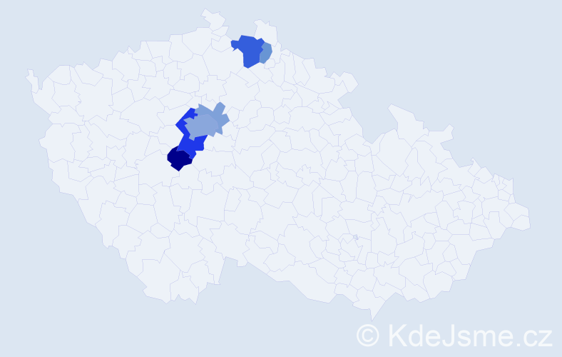 Příjmení: 'Keyřová', počet výskytů 16 v celé ČR