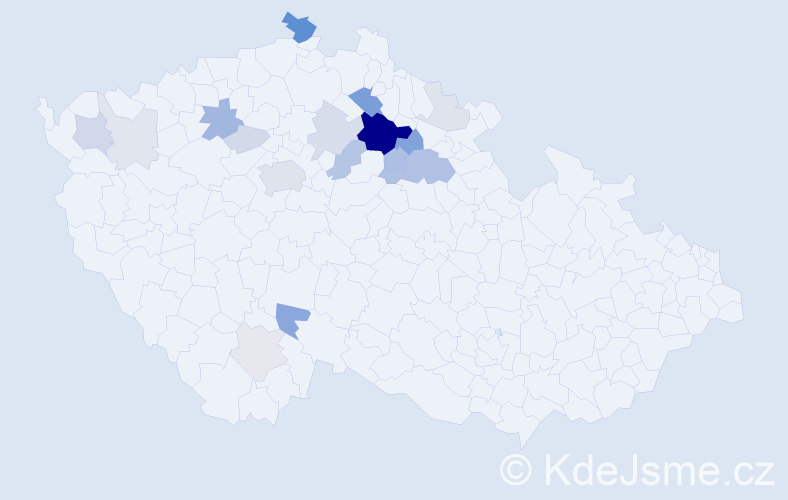Příjmení: 'Rejha', počet výskytů 64 v celé ČR