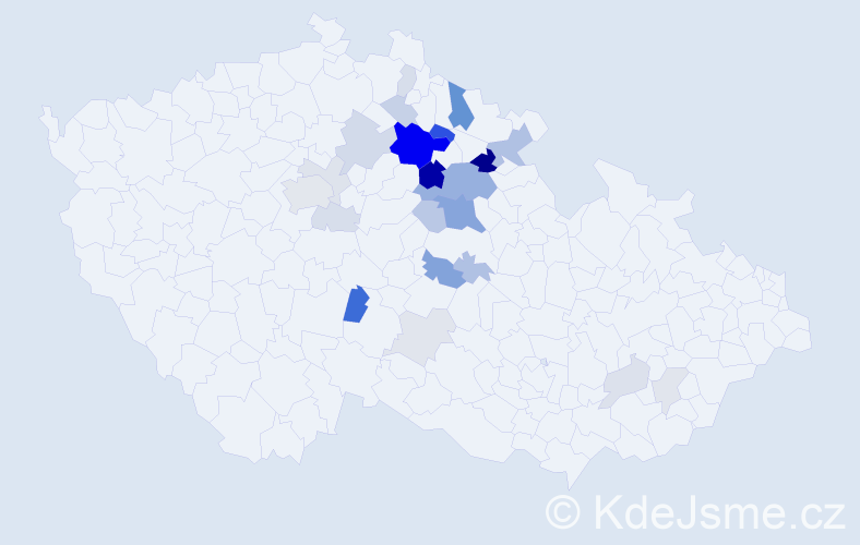 Příjmení: 'Lemberk', počet výskytů 74 v celé ČR