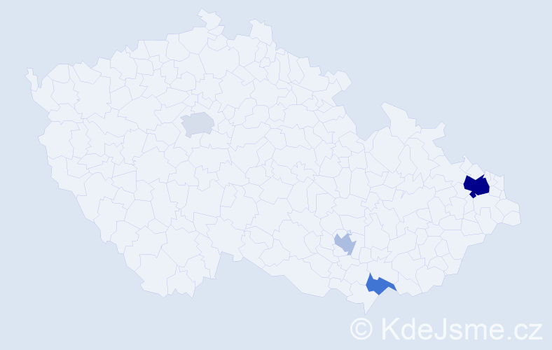 Příjmení: 'Obuch', počet výskytů 9 v celé ČR