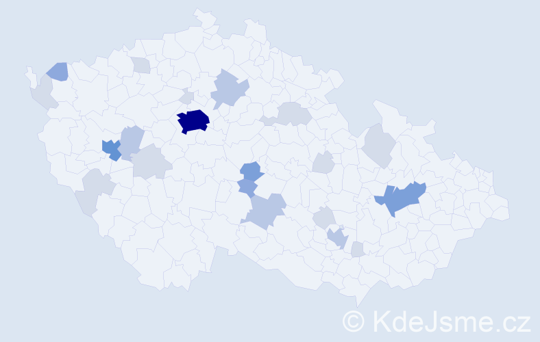 Příjmení: 'Turcan', počet výskytů 59 v celé ČR