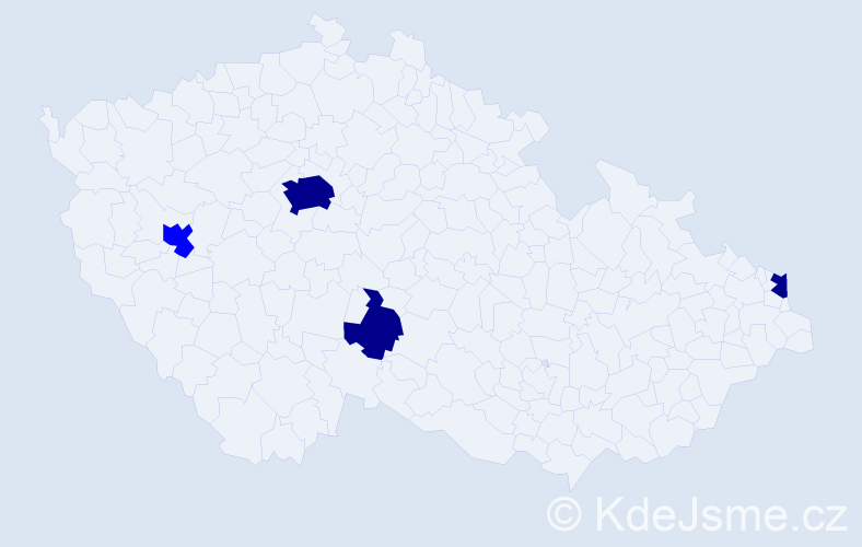 Příjmení: 'Matyas', počet výskytů 7 v celé ČR