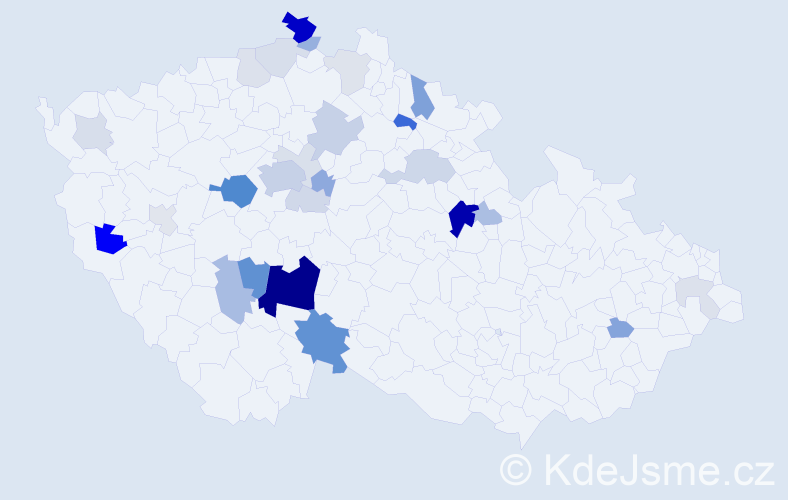 Příjmení: 'Tejnorová', počet výskytů 89 v celé ČR