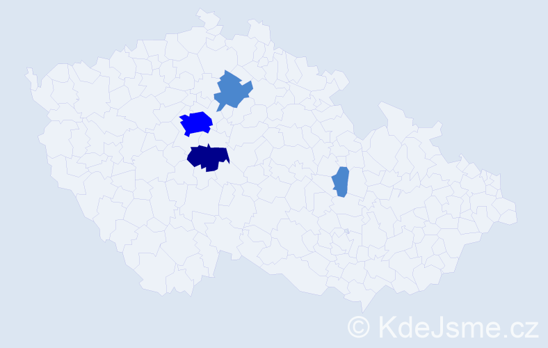 Příjmení: 'Blejštilová', počet výskytů 7 v celé ČR
