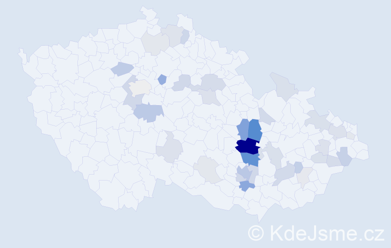 Příjmení: 'Randula', počet výskytů 108 v celé ČR