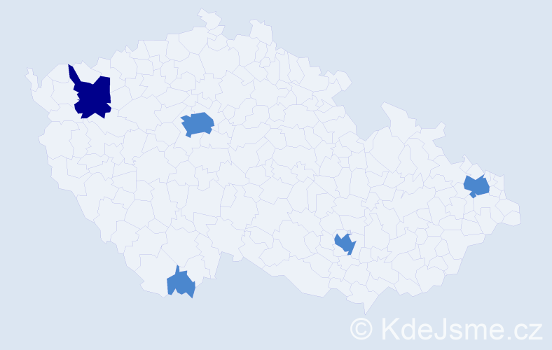 Příjmení: 'Krot', počet výskytů 7 v celé ČR