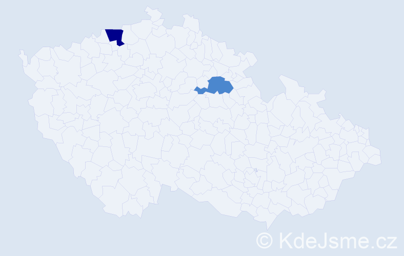 Příjmení: 'Timofejev', počet výskytů 7 v celé ČR