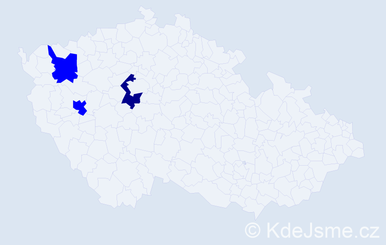 Příjmení: 'Bíklová', počet výskytů 4 v celé ČR