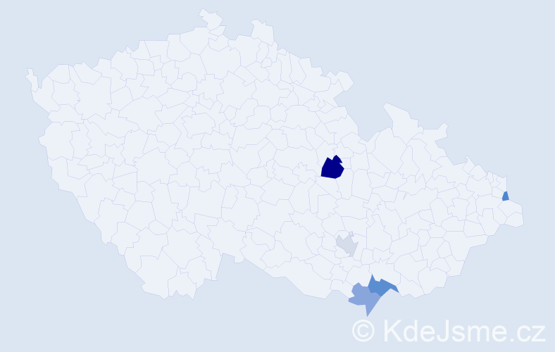 Příjmení: 'Borot', počet výskytů 7 v celé ČR
