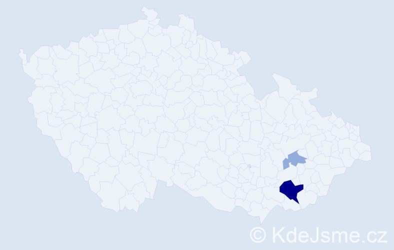 Příjmení: 'Šurmánek', počet výskytů 13 v celé ČR