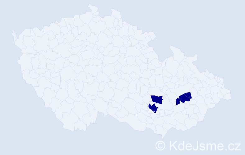 Příjmení: 'Lučeničová', počet výskytů 4 v celé ČR