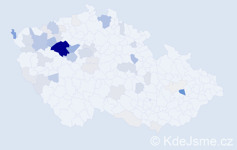 Příjmení: 'Melč', počet výskytů 172 v celé ČR