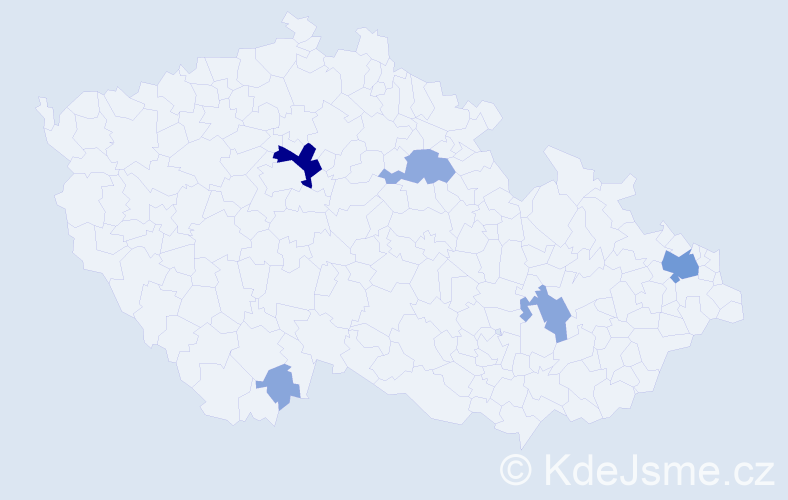 Příjmení: 'Kerlík', počet výskytů 17 v celé ČR