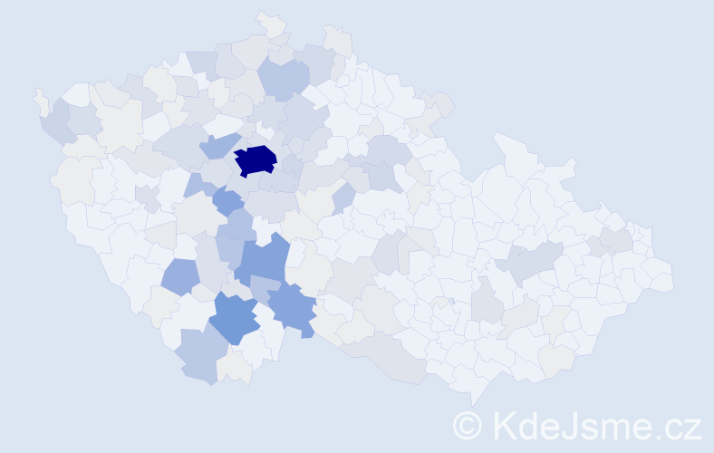 Příjmení: 'Houska', počet výskytů 630 v celé ČR