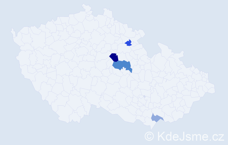 Příjmení: 'Kotúčová', počet výskytů 7 v celé ČR