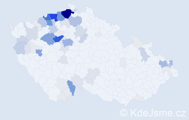 Příjmení: 'Nistorová', počet výskytů 332 v celé ČR
