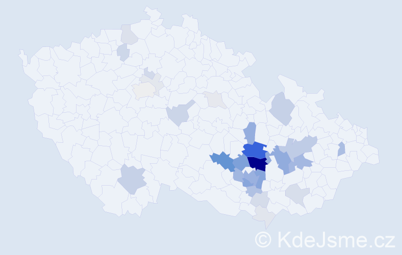 Příjmení: 'Filouš', počet výskytů 135 v celé ČR